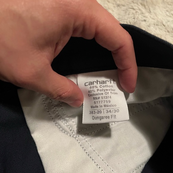 Carhartt Men’s Pants Blue 34x30 dungaree fit NWT - Picture 6 of 8